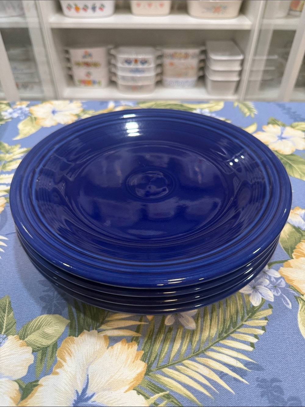 Fiestaware Deep Dinner Plates in Cobalt Blue - Set of 4 10-1/2"